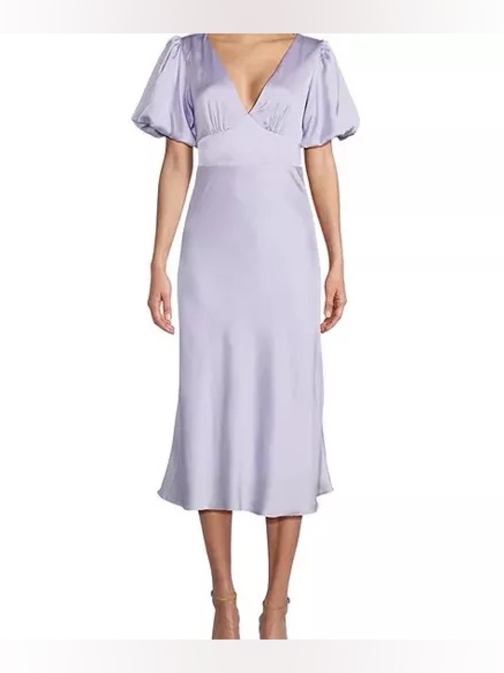 B. Darlin Lavender Satin Midi Dress, Size 4